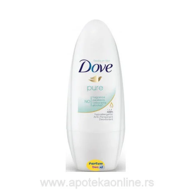 DOVE ROLL ON PURE 50ml - Online Apoteka DOVE ROLL ON PURE 50ml