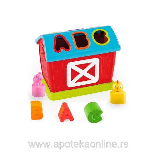 KIDS II BARNYARD FUN SHAPE SORTER- ŠTALA SA OBLICIMA - Online Apoteka KIDS II BARNYARD FUN SHAPE SORTER- ŠTALA SA OBLICIMA