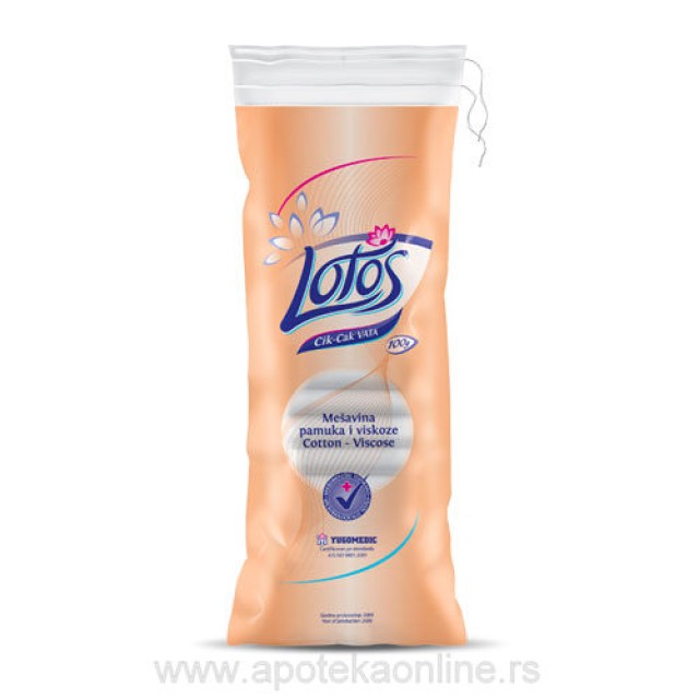 LOTOS CIK CAK VATA MEŠAVINA PAMUK I VISKOZA- 100g - Online Apoteka LOTOS CIK CAK VATA MEŠAVINA PAMUK I VISKOZA- 100g