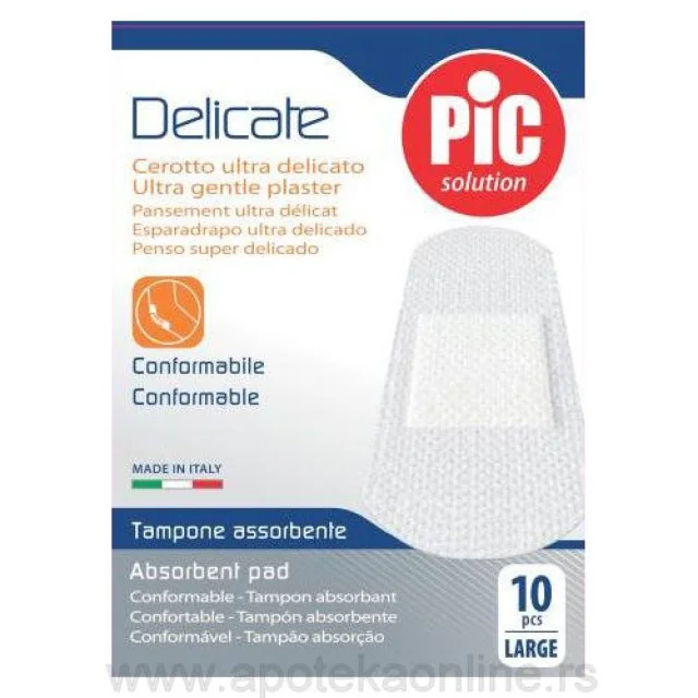 PIC SOLUTION DELICATE LARGE FLASTERI 10 KOMADA - Online Apoteka PIC SOLUTION DELICATE LARGE FLASTERI 10 KOMADA