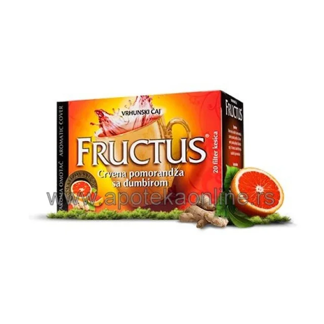 FRUCTUS CRVENA POMORANDŽA SA ĐUMBIROM - Online Apoteka FRUCTUS CRVENA POMORANDŽA SA ĐUMBIROM