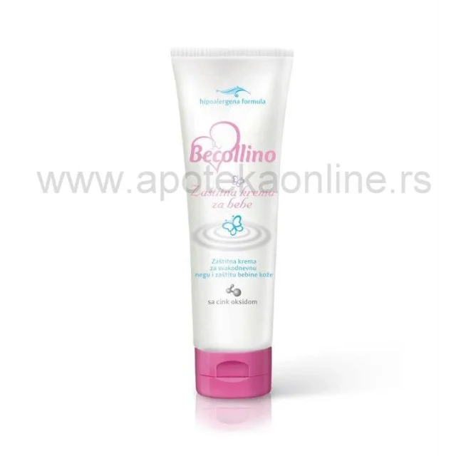 BECOLLINO ZAŠTITNA KREMA SA CINK OKSIDOM ZA BEBE 120ml - Online Apoteka BECOLLINO ZAŠTITNA KREMA SA CINK OKSIDOM ZA BEBE 120ml