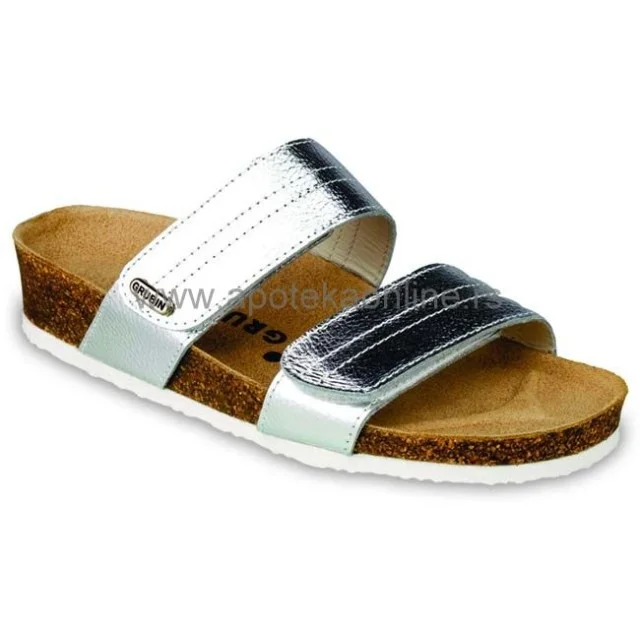 GRUBIN ŽENSKE PAPUČE MALTA SILVER GOLD