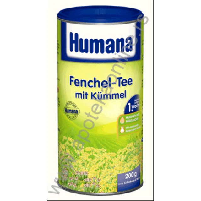 HUMANA ČAJ OD KOMORAČA SA KIMOM 200g, OD 2. NEDELJE - Online Apoteka HUMANA ČAJ OD KOMORAČA SA KIMOM 200g, OD 2. NEDELJE