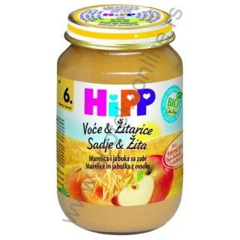 HIPP KAŠICA OD KAJSIJE U JABUCI SA OVASOM 190g HIPP KAŠICA OD KAJSIJE U JABUCI SA OVASOM 190g