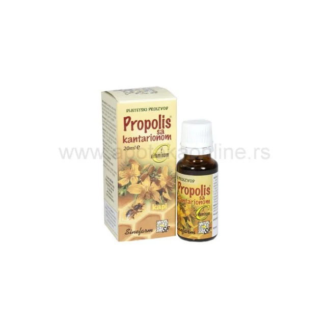 PROPOLIS KAPI SA KANTARIONOM I VITAMINOM C - Online Apoteka PROPOLIS KAPI SA KANTARIONOM I VITAMINOM C