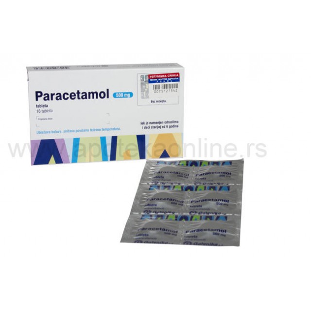 PARACETAMOL 500mg TABLETE - Online Apoteka PARACETAMOL 500mg TABLETE