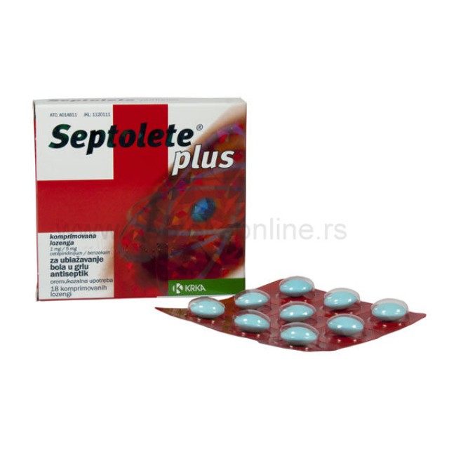 SEPTOLETE PLUS PASTILE - Online Apoteka SEPTOLETE PLUS PASTILE